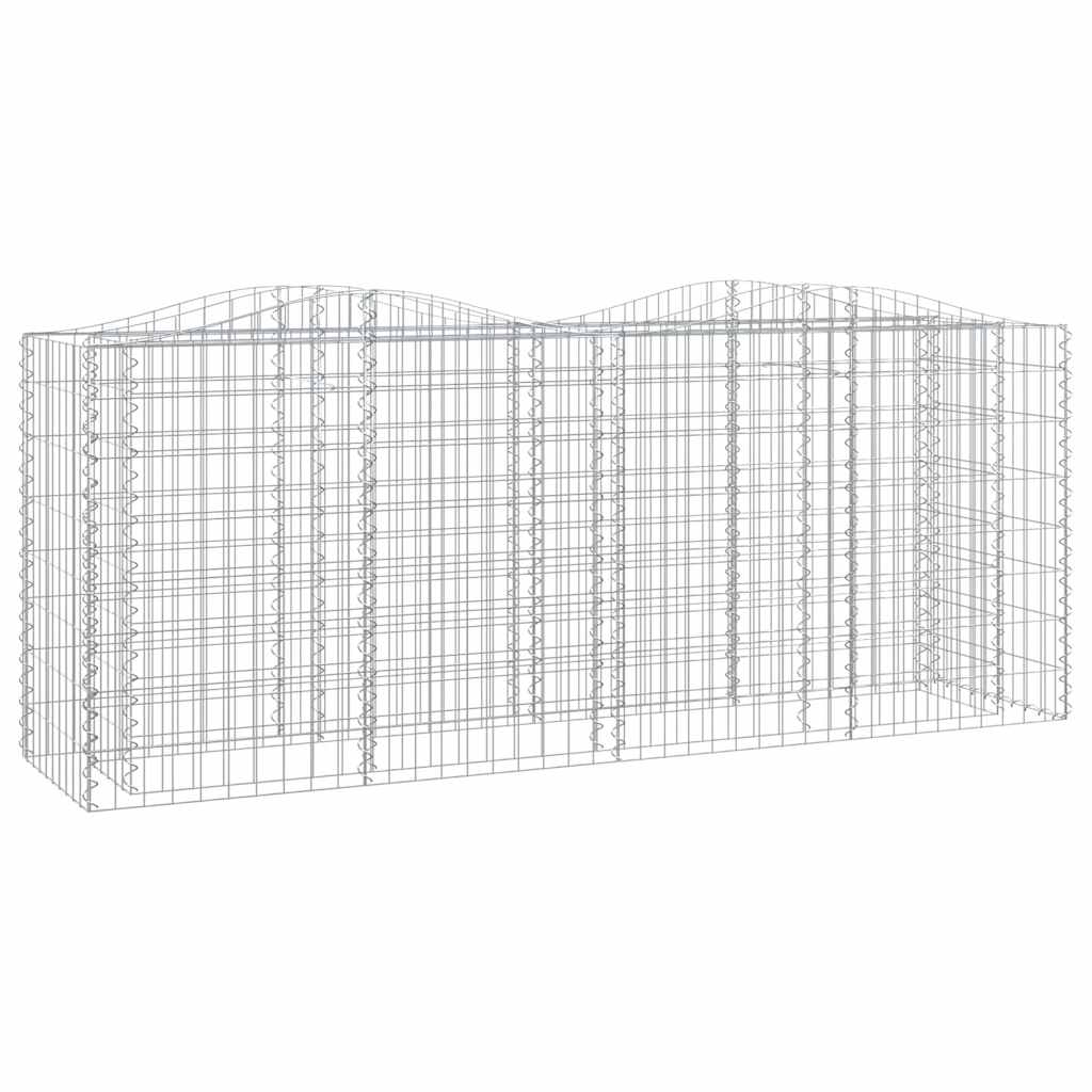 vidaXL Gabionen-Hochbeet mit Hochbogen 200x50x100 cm Verzinktes Eisen