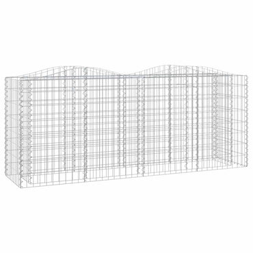 vidaXL Gabionen-Hochbeet mit Hochbogen 200x50x100 cm Verzinktes Eisen