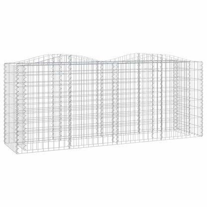 vidaXL Gabionen-Hochbeet mit Hochbogen 200x50x100 cm Verzinktes Eisen