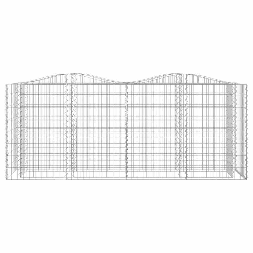 vidaXL Gabionen-Hochbeet mit Hochbogen 200x50x100 cm Verzinktes Eisen