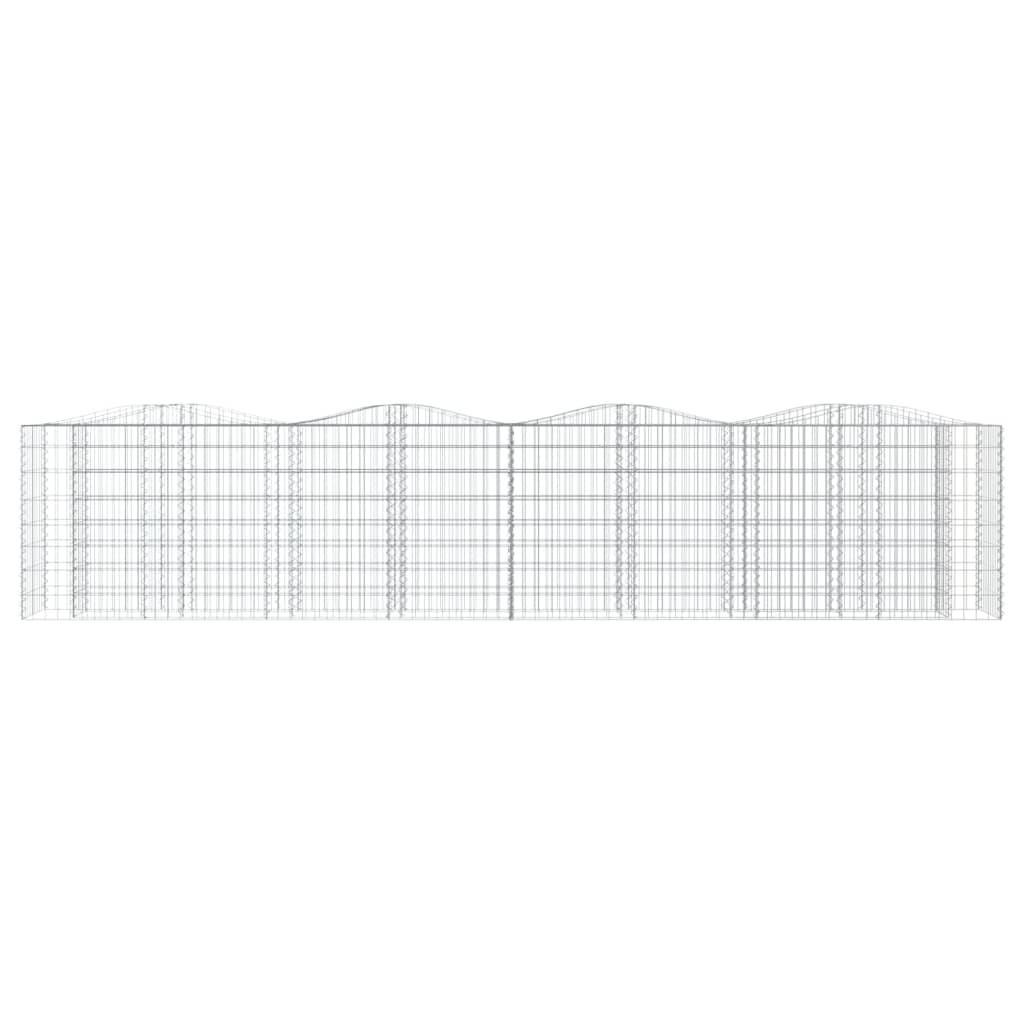 vidaXL Gabionen-Hochbeet mit Hochbogen 400x50x100 cm Verzinktes Eisen