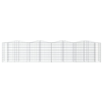 vidaXL Gabionen-Hochbeet mit Hochbogen 400x50x100 cm Verzinktes Eisen