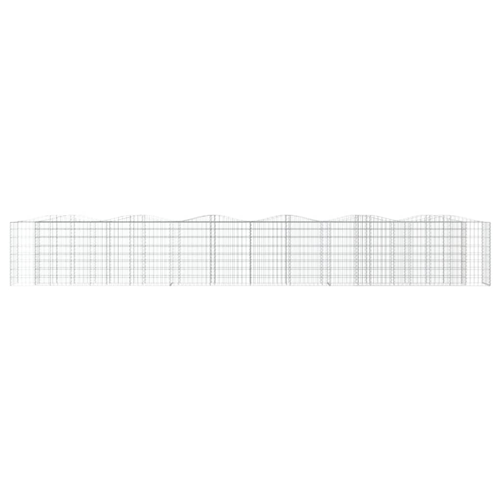 vidaXL Carré potager en gabions avec arche haute 600x50x100 cm Fer galvanisé