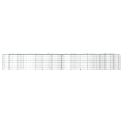 vidaXL Carré potager en gabions avec arche haute 600x50x100 cm Fer galvanisé