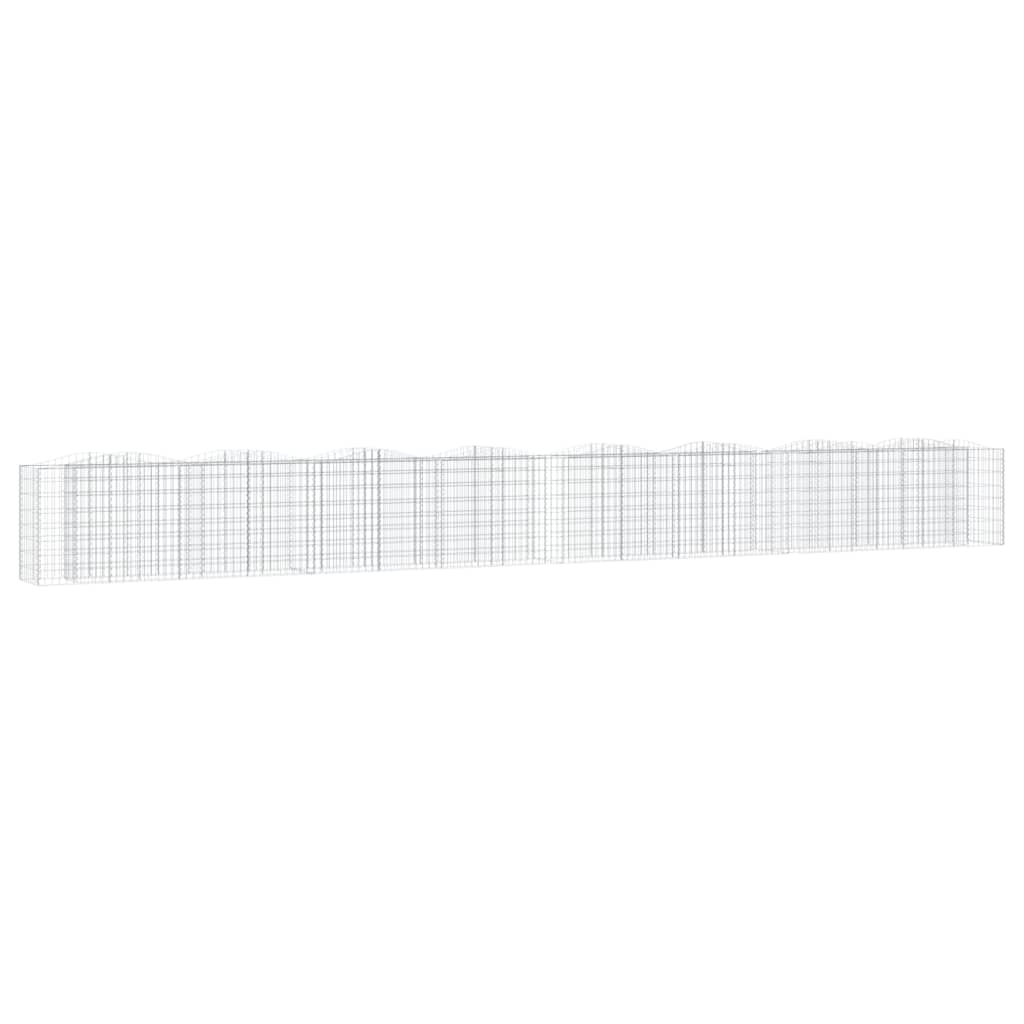 vidaXL Carré potager en gabion avec arceau 800x50x100 cm Fer galvanisé