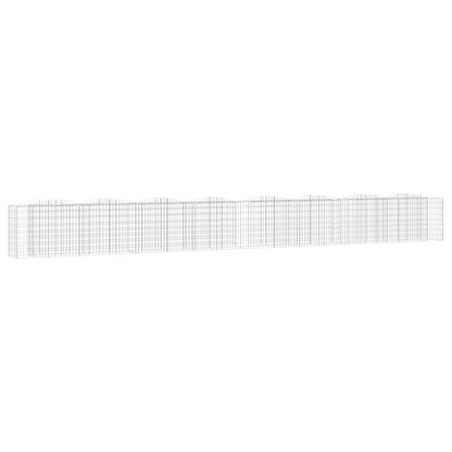 vidaXL Carré potager en gabion avec arceau 800x50x100 cm Fer galvanisé