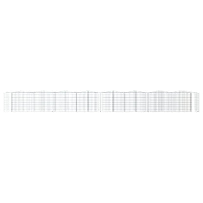 vidaXL Carré potager en gabion avec arceau 800x50x100 cm Fer galvanisé