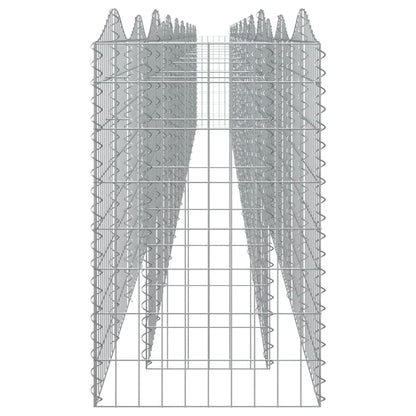 vidaXL Carré potager en gabion avec arceau 800x50x100 cm Fer galvanisé