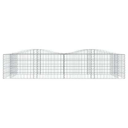 vidaXL Gabionen-Hochbeet mit Hochbogen 200x100x50 cm Verzinktes Eisen