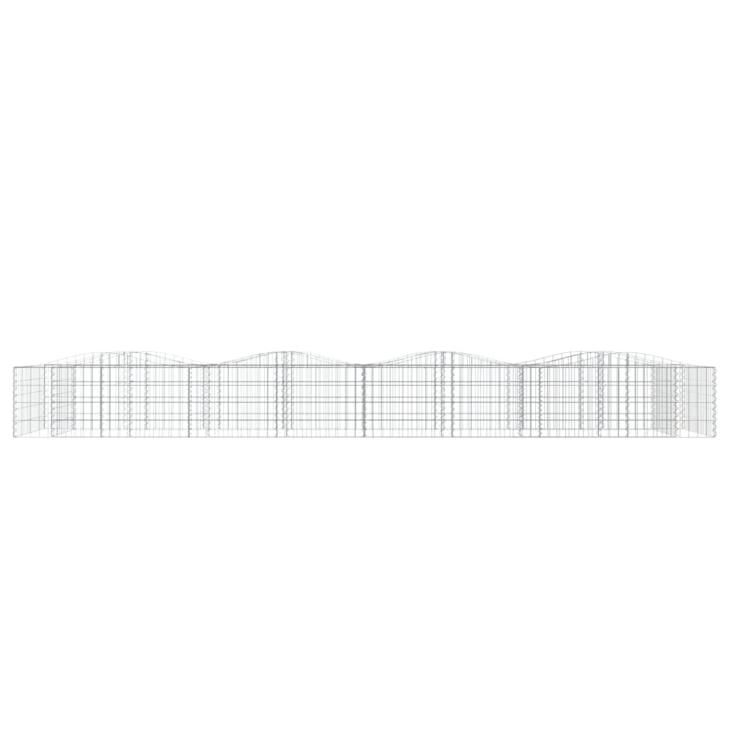vidaXL Gabionen-Hochbeet mit Hochbogen 400x100x50 cm Verzinktes Eisen