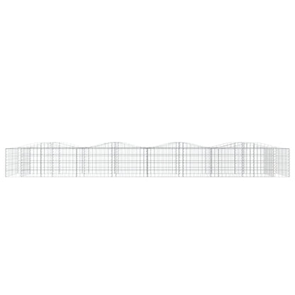 vidaXL Gabionen-Hochbeet mit Hochbogen 400x100x50 cm Verzinktes Eisen