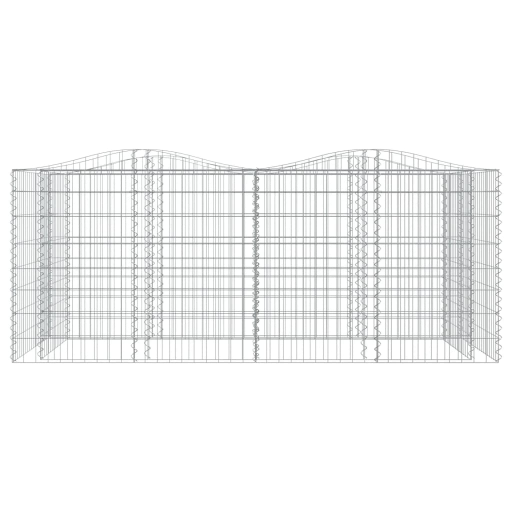 vidaXL Carré potager en gabions avec arche 200x100x100 cm Fer galvanisé