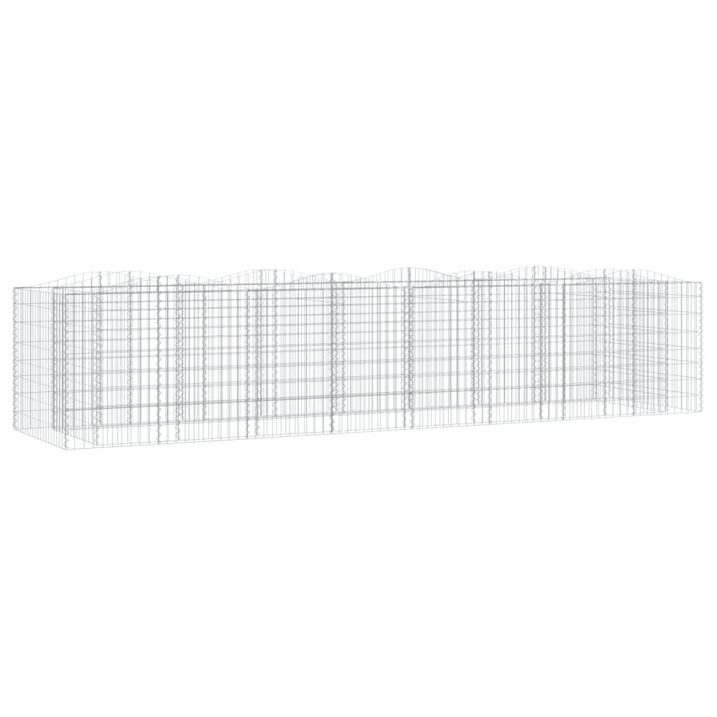 vidaXL Carré potager en gabion avec arceau 400x100x100 cm en fer galvanisé