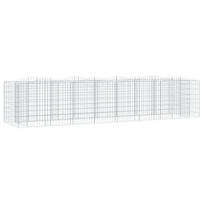 vidaXL Carré potager en gabion avec arceau 400x100x100 cm en fer galvanisé