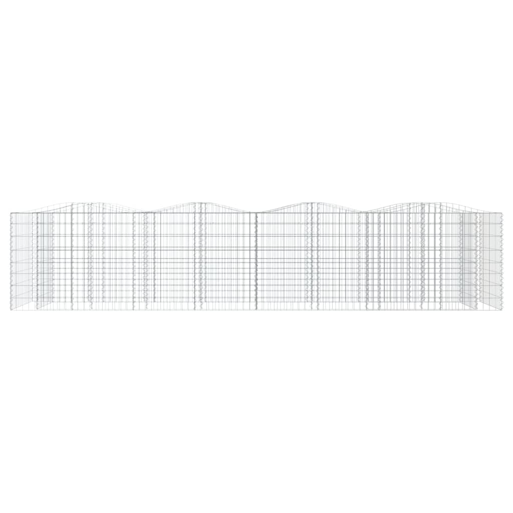 vidaXL Carré potager en gabion avec arceau 400x100x100 cm en fer galvanisé