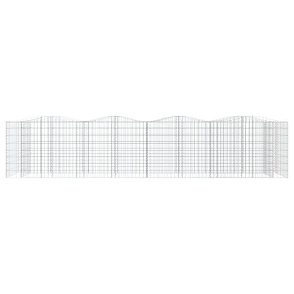 vidaXL Carré potager en gabion avec arceau 400x100x100 cm en fer galvanisé