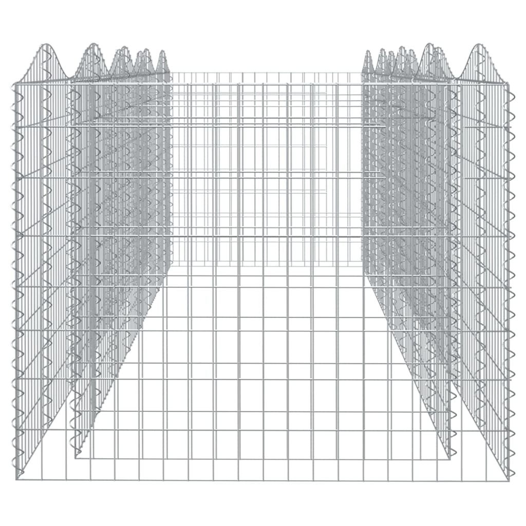 vidaXL Carré potager en gabion avec arceau 400x100x100 cm en fer galvanisé