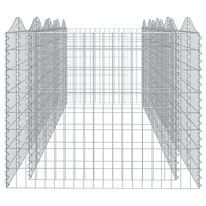vidaXL Carré potager en gabion avec arceau 400x100x100 cm en fer galvanisé