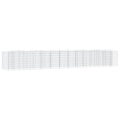 Jardinière surélevée en gabion vidaXL avec arche 600x100x100 cm Fer galvanisé