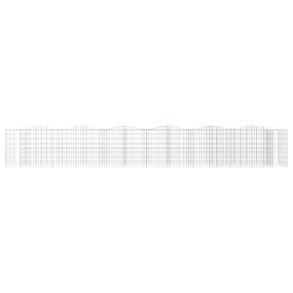 Jardinière surélevée en gabion vidaXL avec arche 600x100x100 cm Fer galvanisé