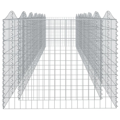 Jardinière surélevée en gabion vidaXL avec arche 600x100x100 cm Fer galvanisé