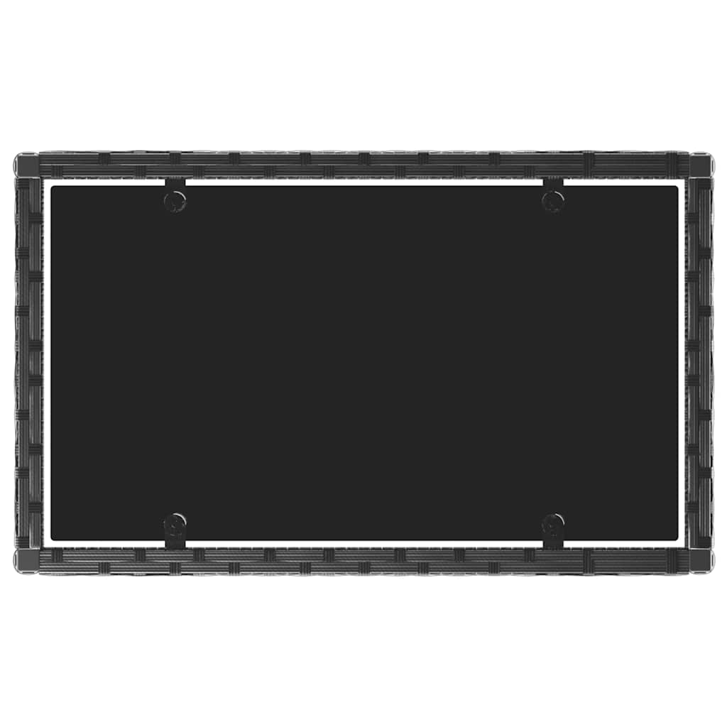 vidaXL Salon de jardin 4 pcs avec coussins Noir Résine tressée