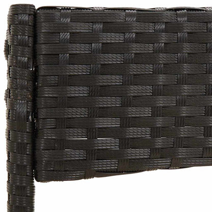 vidaXL Salon de jardin 4 pcs avec coussins Noir Résine tressée