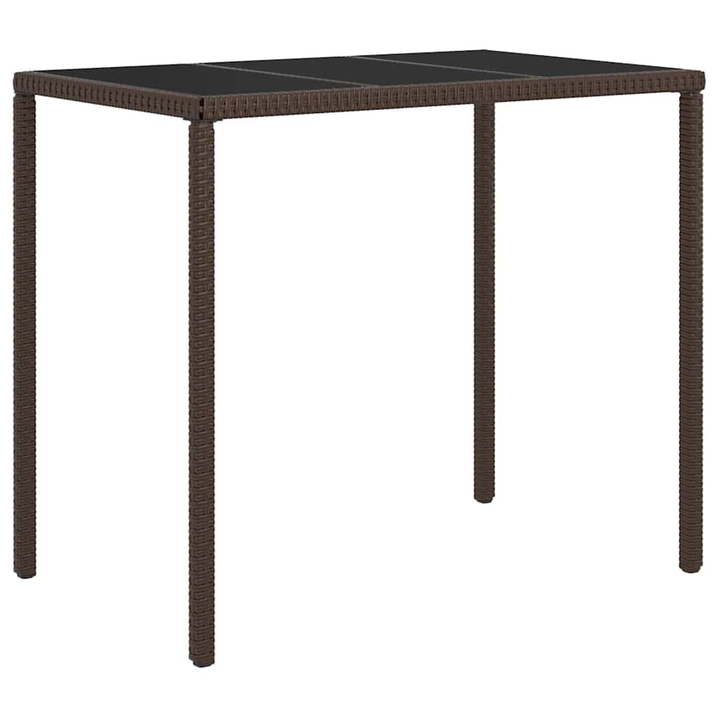 vidaXL Salon de jardin 4 pcs avec coussins marron résine tressée