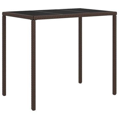 vidaXL Salon de jardin 4 pcs avec coussins marron résine tressée