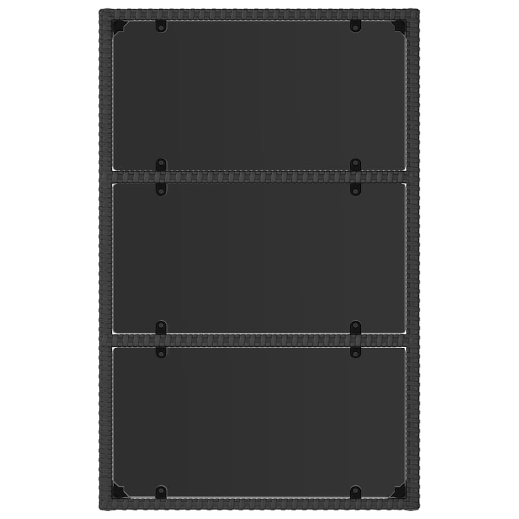 vidaXL Salon de jardin 4 pcs avec coussins Noir Résine tressée