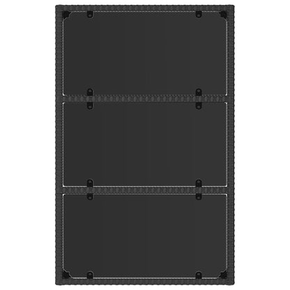 vidaXL Salon de jardin 4 pcs avec coussins Noir Résine tressée