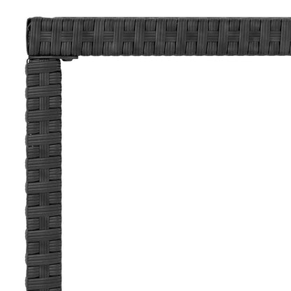 vidaXL Salon de jardin 4 pcs avec coussins Noir Résine tressée