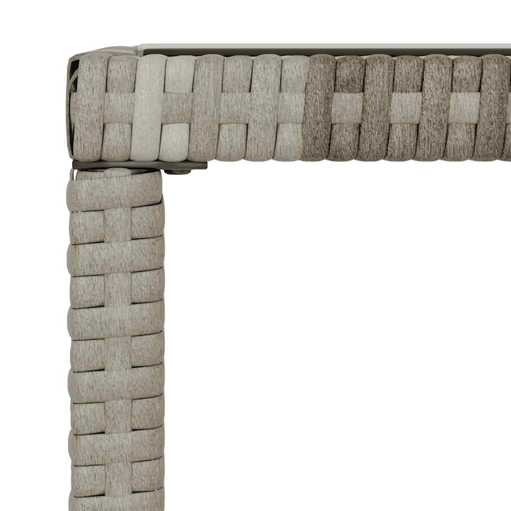 vidaXL 4-tlg. Garten-Lounge-Set mit Kissen Grau Poly Rattan