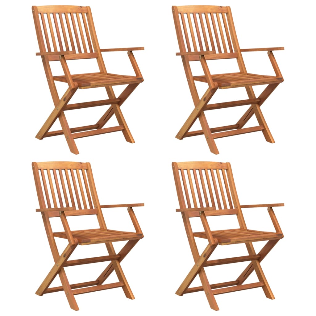 vidaXL Ensemble repas de jardin 5 pcs en bois d'acacia massif