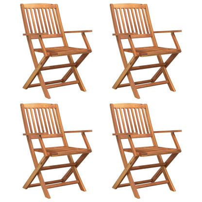 vidaXL Ensemble repas de jardin 5 pcs en bois d'acacia massif