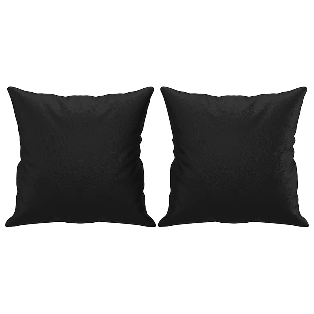 vidaXL 2-Sitzer-Sofa mit Kissen Schwarz 140 cm Kunstleder