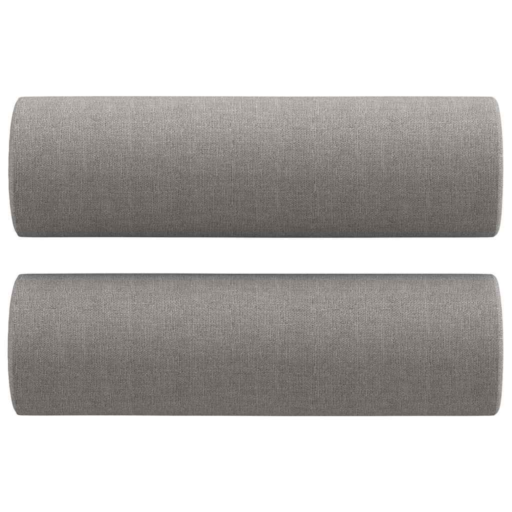 vidaXL 3-Sitzer-Sofa mit Kissen Hellgrau 180 cm Stoff