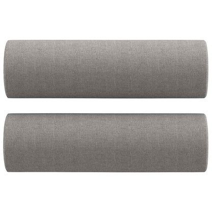 vidaXL 3-Sitzer-Sofa mit Kissen Hellgrau 180 cm Stoff