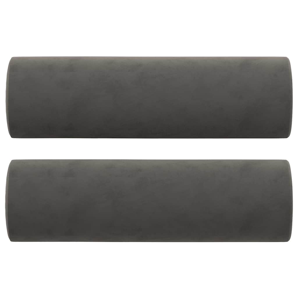 vidaXL 2-Sitzer-Sofa mit Kissen Dunkelgrau 120 cm Samt