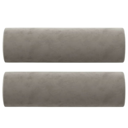 vidaXL 2-Sitzer-Sofa mit Kissen Hellgrau 140 cm Samt