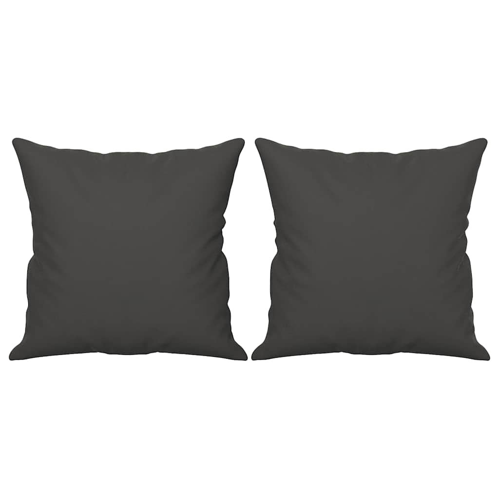 vidaXL 2-Sitzer-Sofa mit Kissen Dunkelgrau 140 cm Mikrofasergewebe