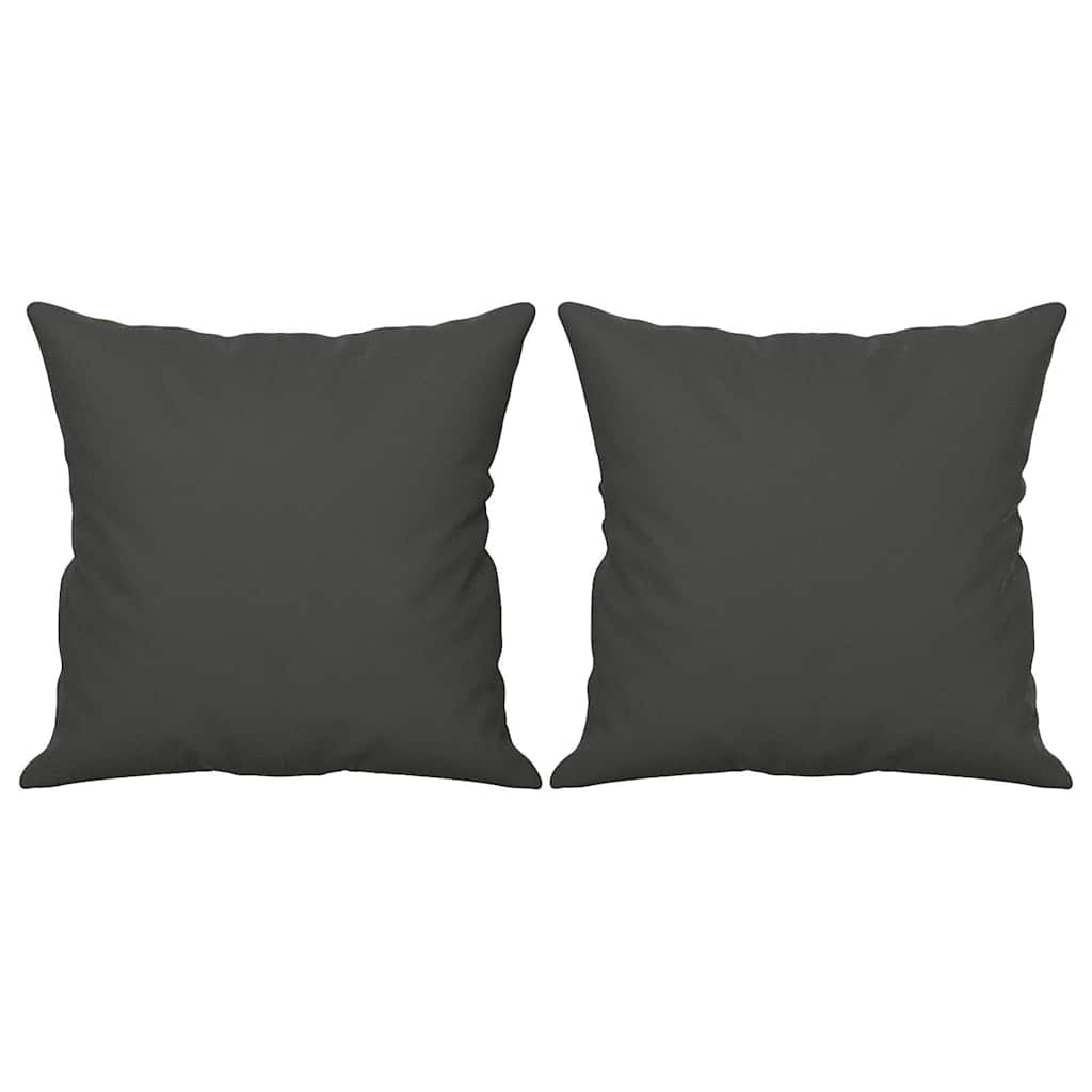 vidaXL 3-Sitzer-Sofa mit Kissen Dunkelgrau 210 cm Mikrofasergewebe