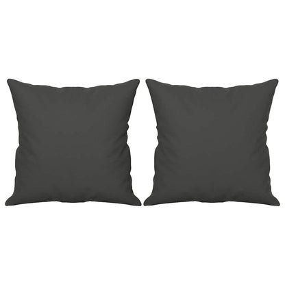 vidaXL 3-Sitzer-Sofa mit Kissen Dunkelgrau 210 cm Mikrofasergewebe