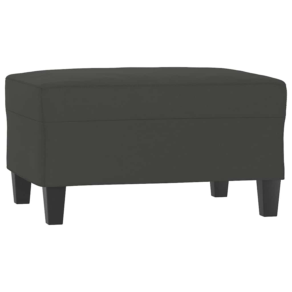 vidaXL 3-Sitzer-Sofa mit Hocker Dunkelgrau 210 cm Mikrofasergewebe