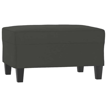 vidaXL 3-Sitzer-Sofa mit Hocker Dunkelgrau 210 cm Mikrofasergewebe