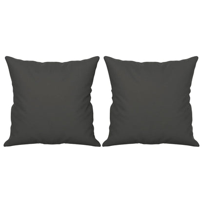 vidaXL Ensemble de canapés 3 pcs avec coussins Gris foncé Tissu microfibre