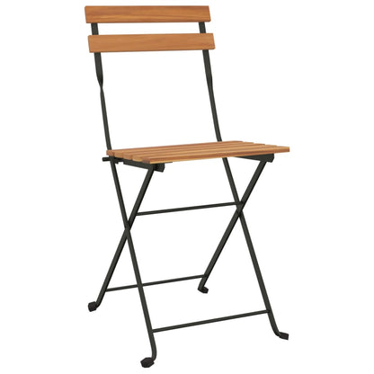 vidaXL 5-tlg. Bistro-Set Klappbar Massivholz Akazie und Stahl