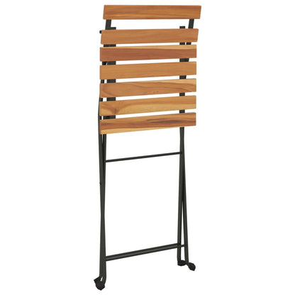 vidaXL 5-tlg. Bistro-Set Klappbar Massivholz Akazie und Stahl