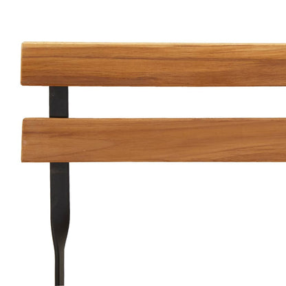 vidaXL 5-tlg. Bistro-Set Klappbar Massivholz Akazie und Stahl