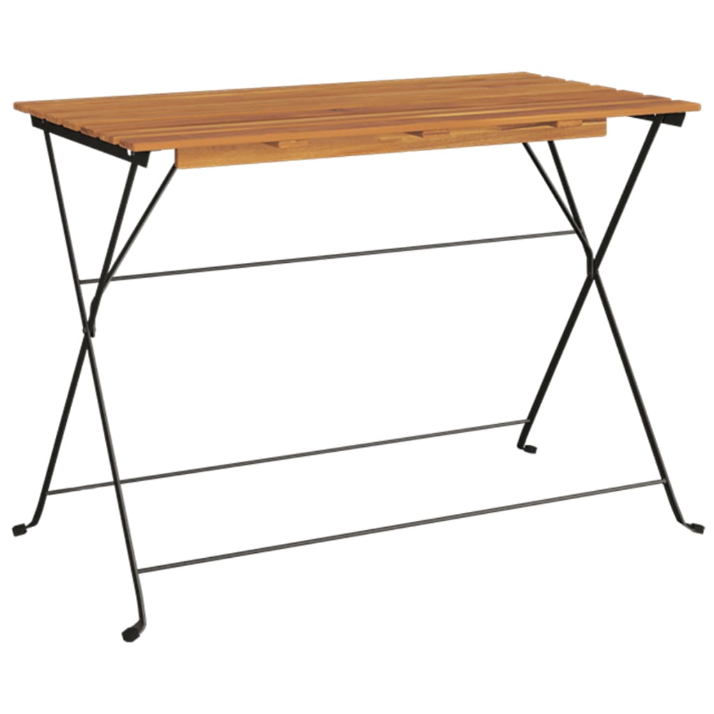 vidaXL 5-tlg. Bistro-Set Klappbar Massivholz Akazie und Stahl